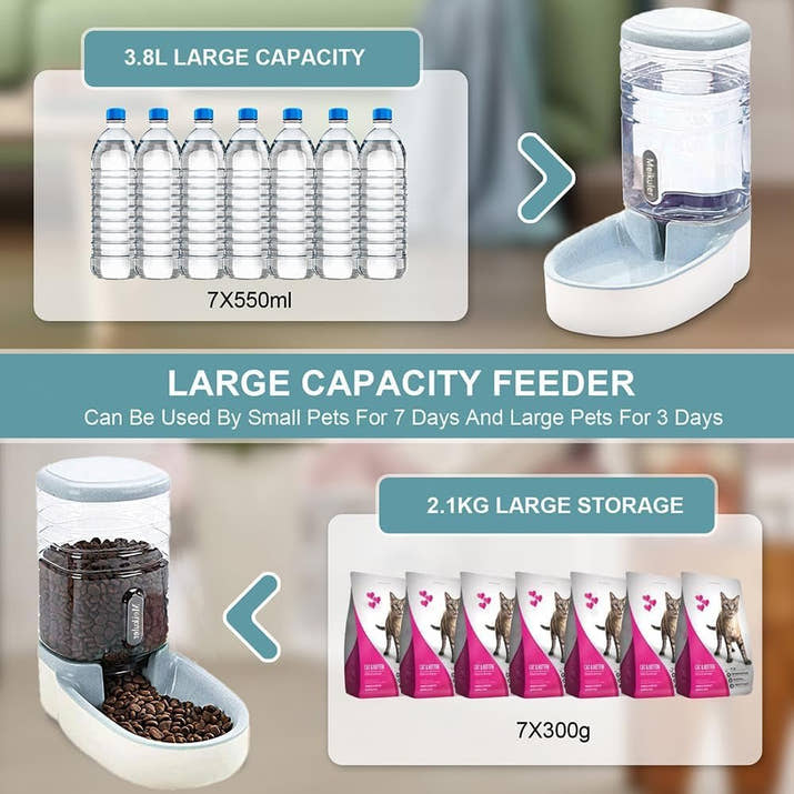 Automatic Pet Food and Water Dispenser - Pet Jungle